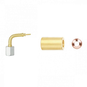 Фитинг угловой 90° с гайкой 1/4" SAE, 7/16"-20UNF (на трубку 4мм)