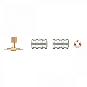 Тройник c ниппелем под гайку 1/4", 7/16"-20UNF (на трубку 2мм)