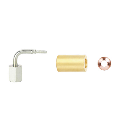 Фитинг угловой 90° с гайкой 3/8 SAE, 5/8"-18UNF (на трубку 4мм)